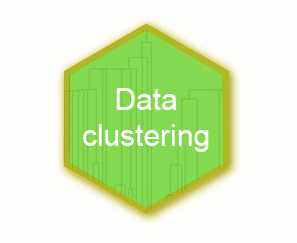 Data clustering hex logo