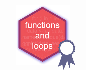 Functions and loops hex logo