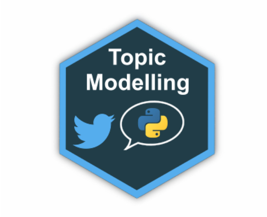 Python topic modelling hex logo