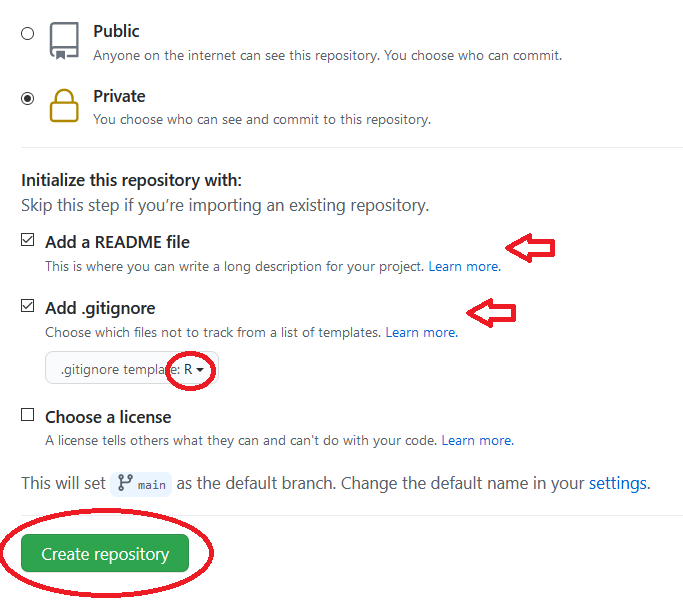 Github create new repository