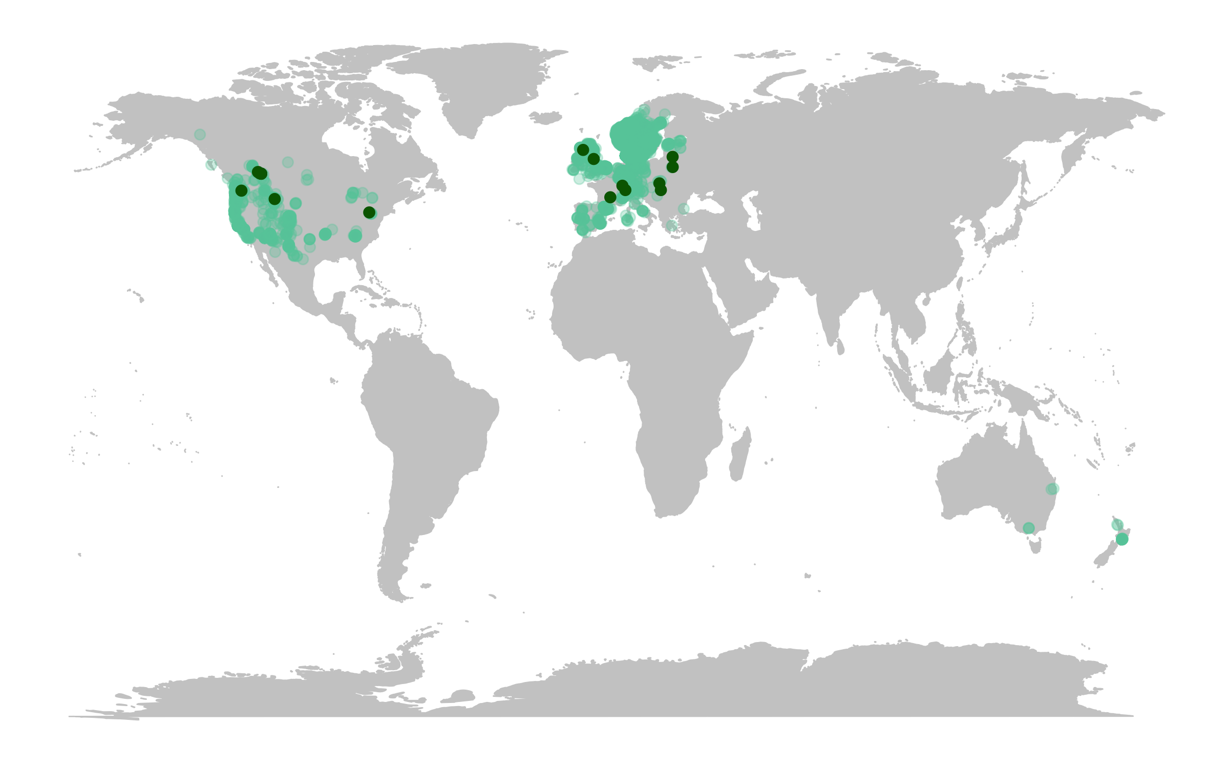 Global map of deer populations
